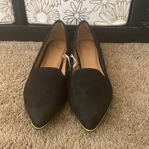 Suede black flats size 9.5